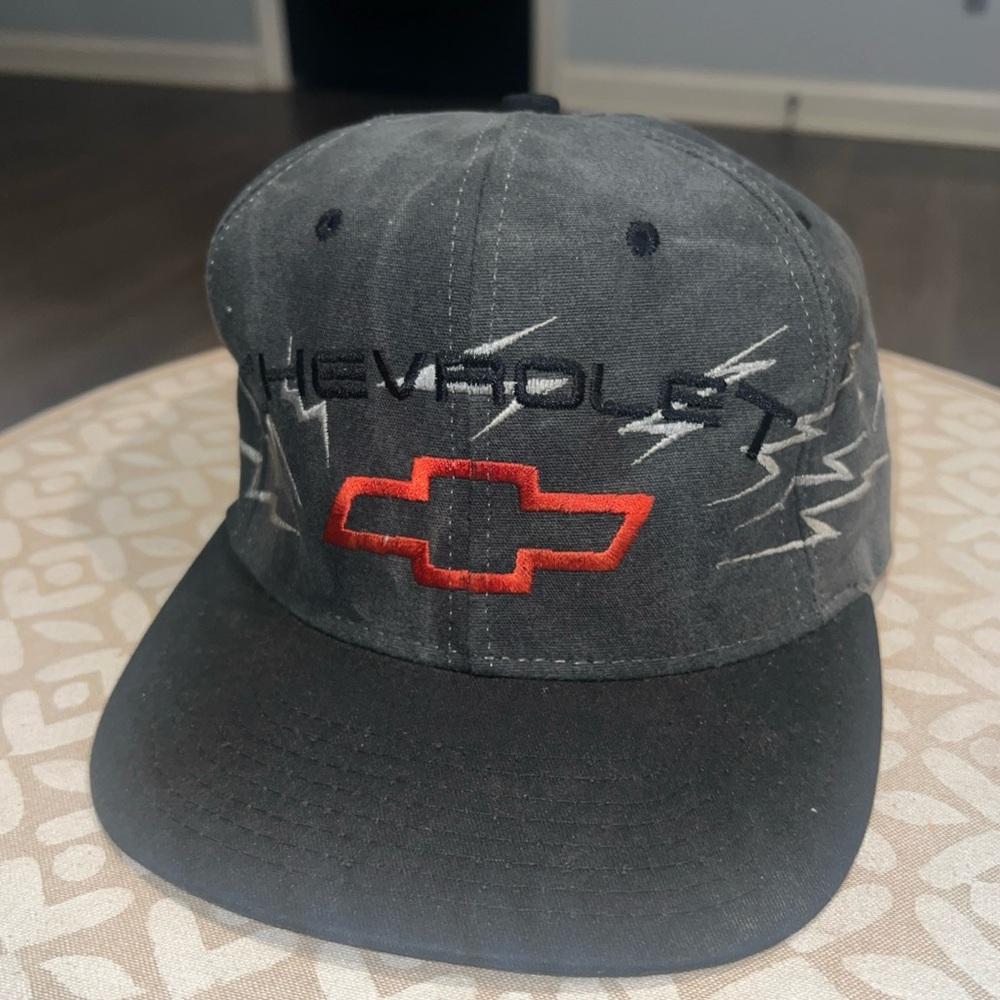 Vintage Chevrolet Lightning American Needle Black and Gray Cap